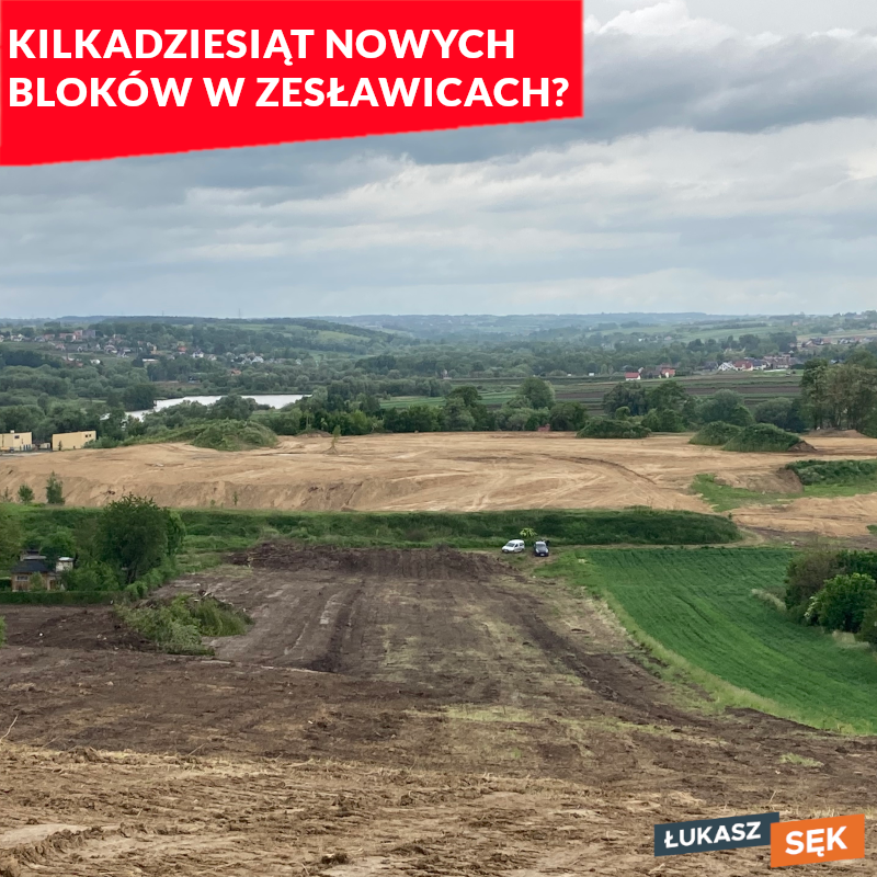 Ogromne osiedle na terenie osuwiskowym w Zesławicach?